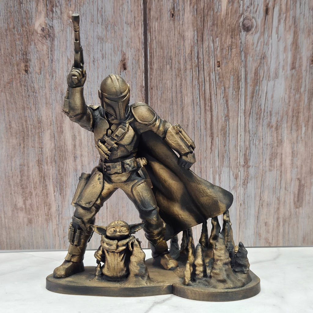 Mando and Grogu Diorama
