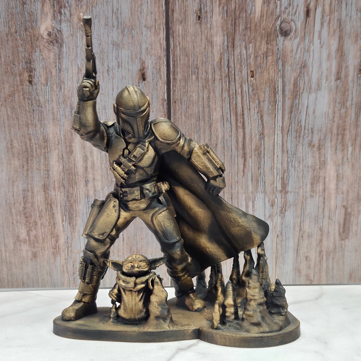 Mando and Grogu Diorama