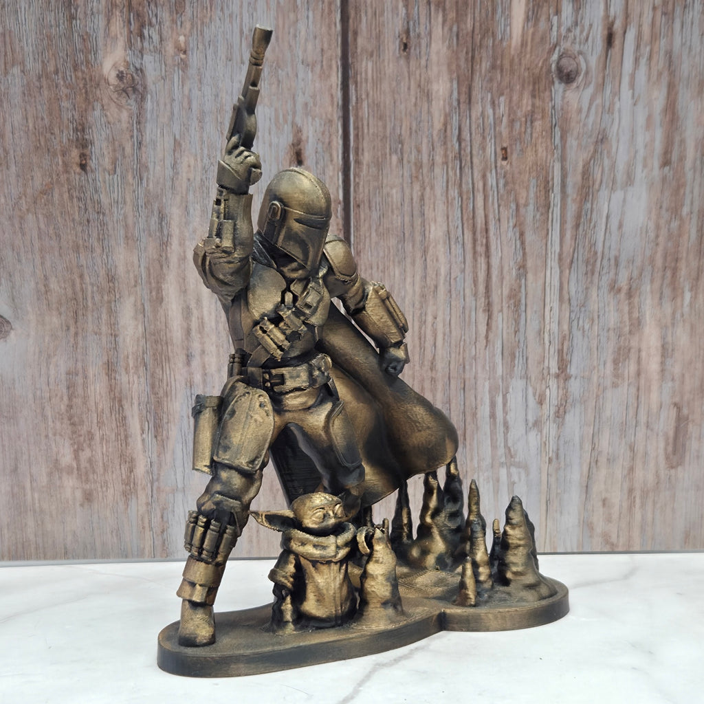 Mando and Grogu Diorama