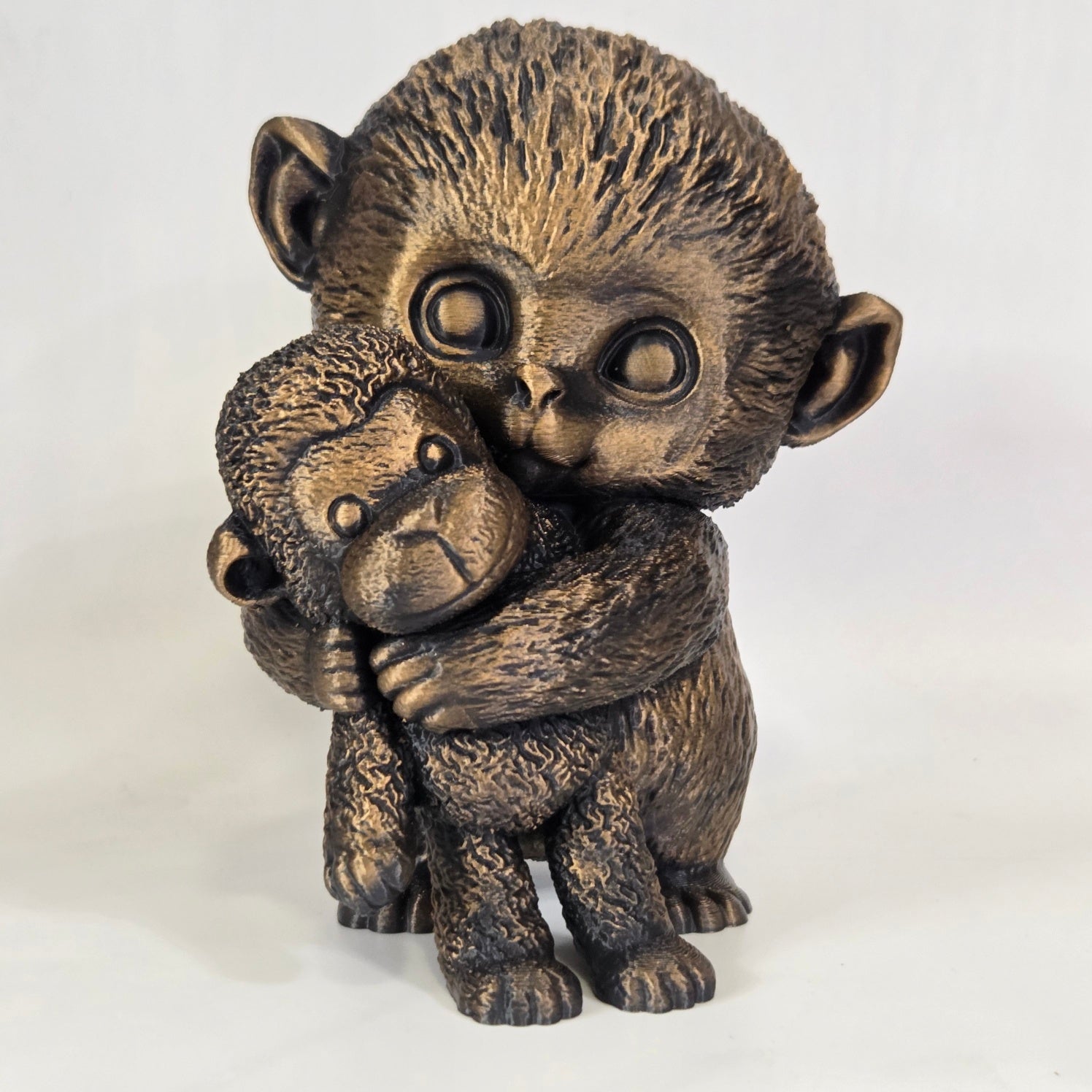 Punch the Monkey with Stuffed Animal Statue