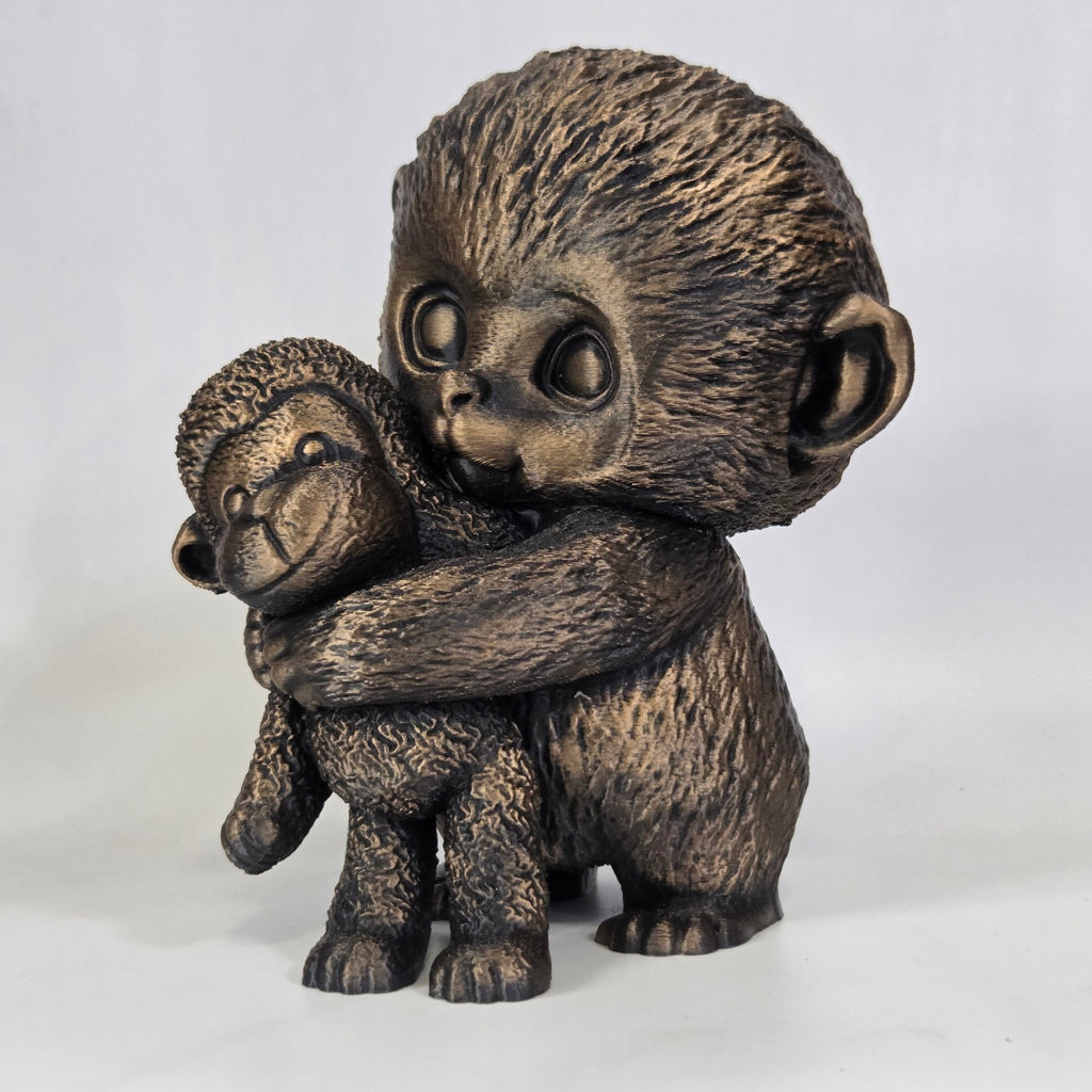 Punch the Monkey with Stuffed Animal Statue