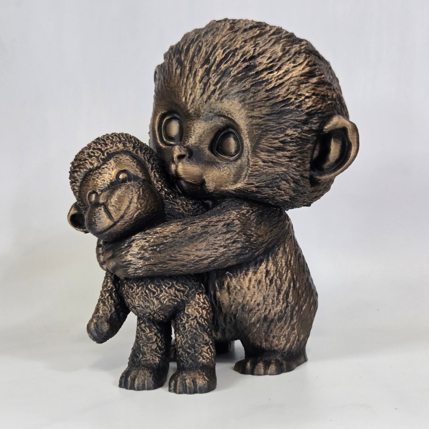 Punch the Monkey with Stuffed Animal Statue