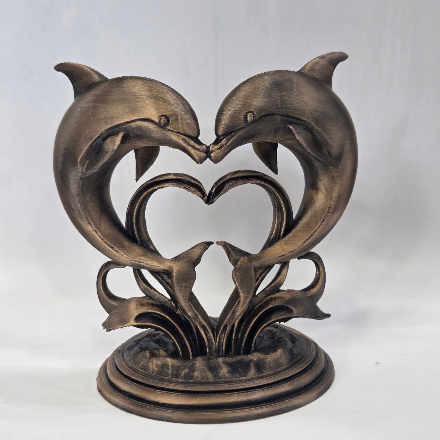 Love Dolphins Heart Statue
