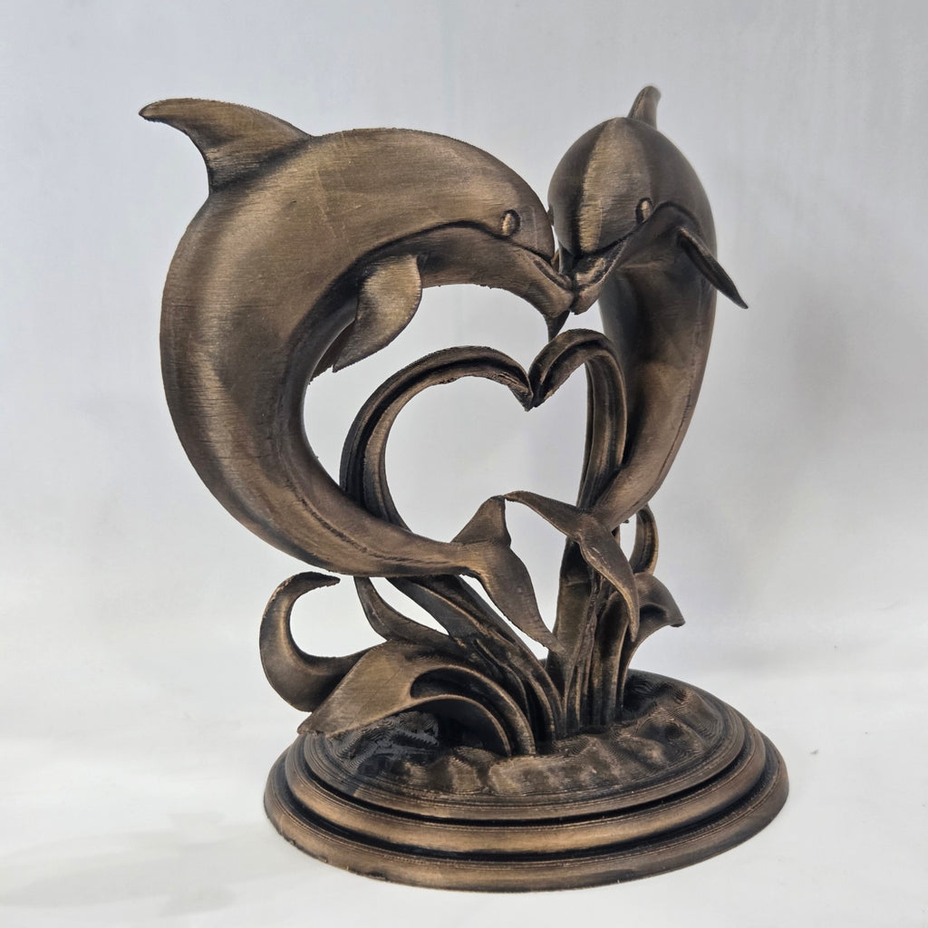 Love Dolphins Heart Statue