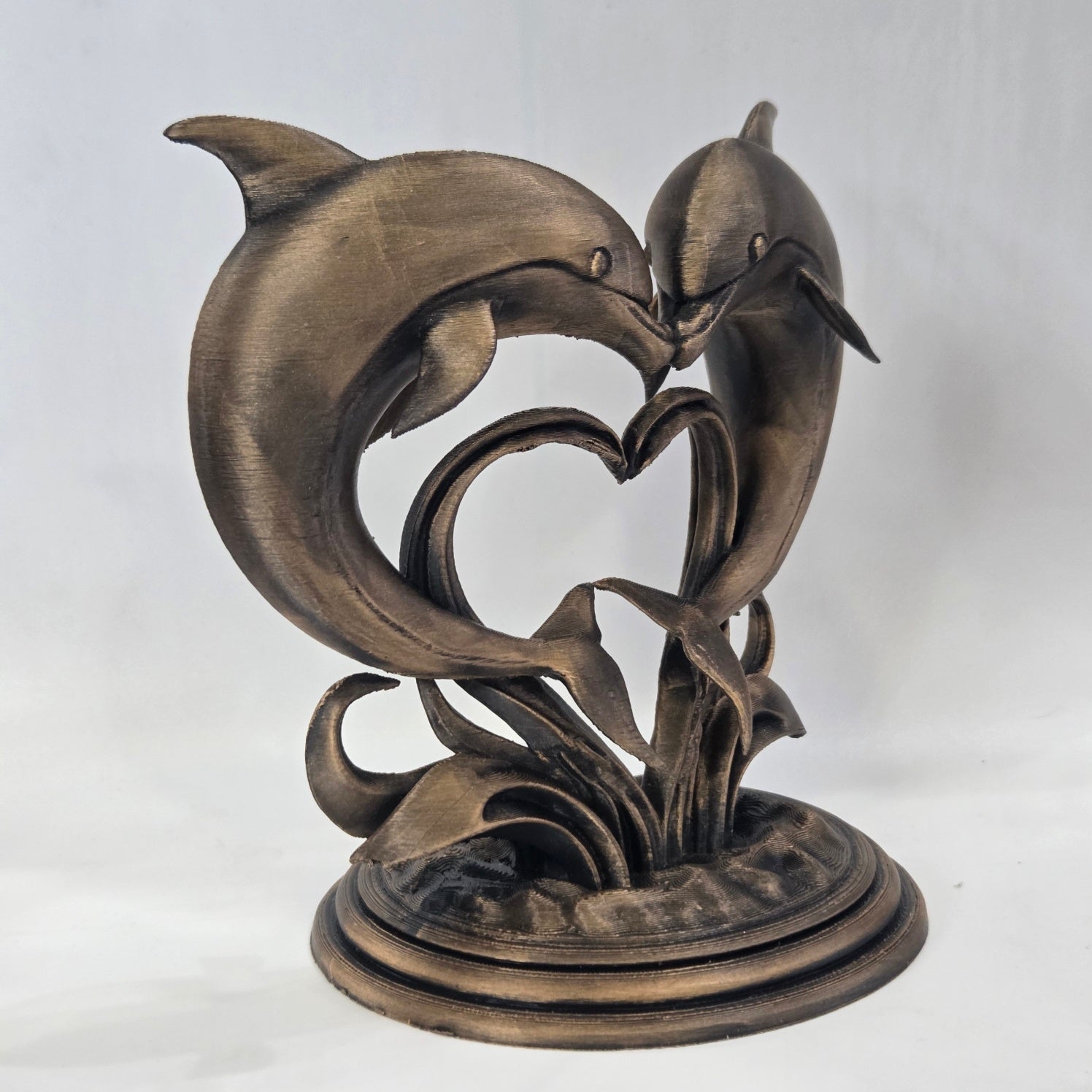 Love Dolphins Heart Statue