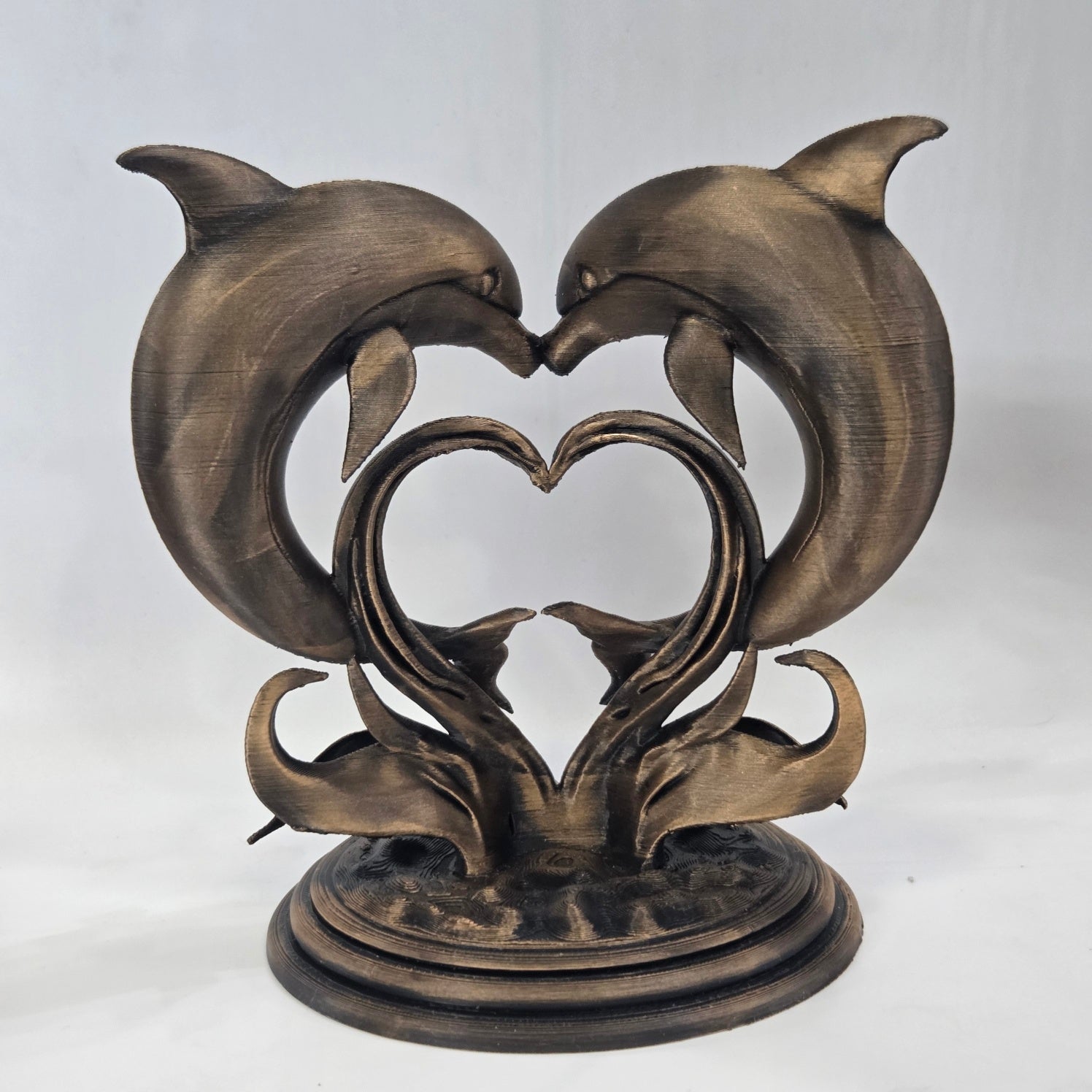 Love Dolphins Heart Statue