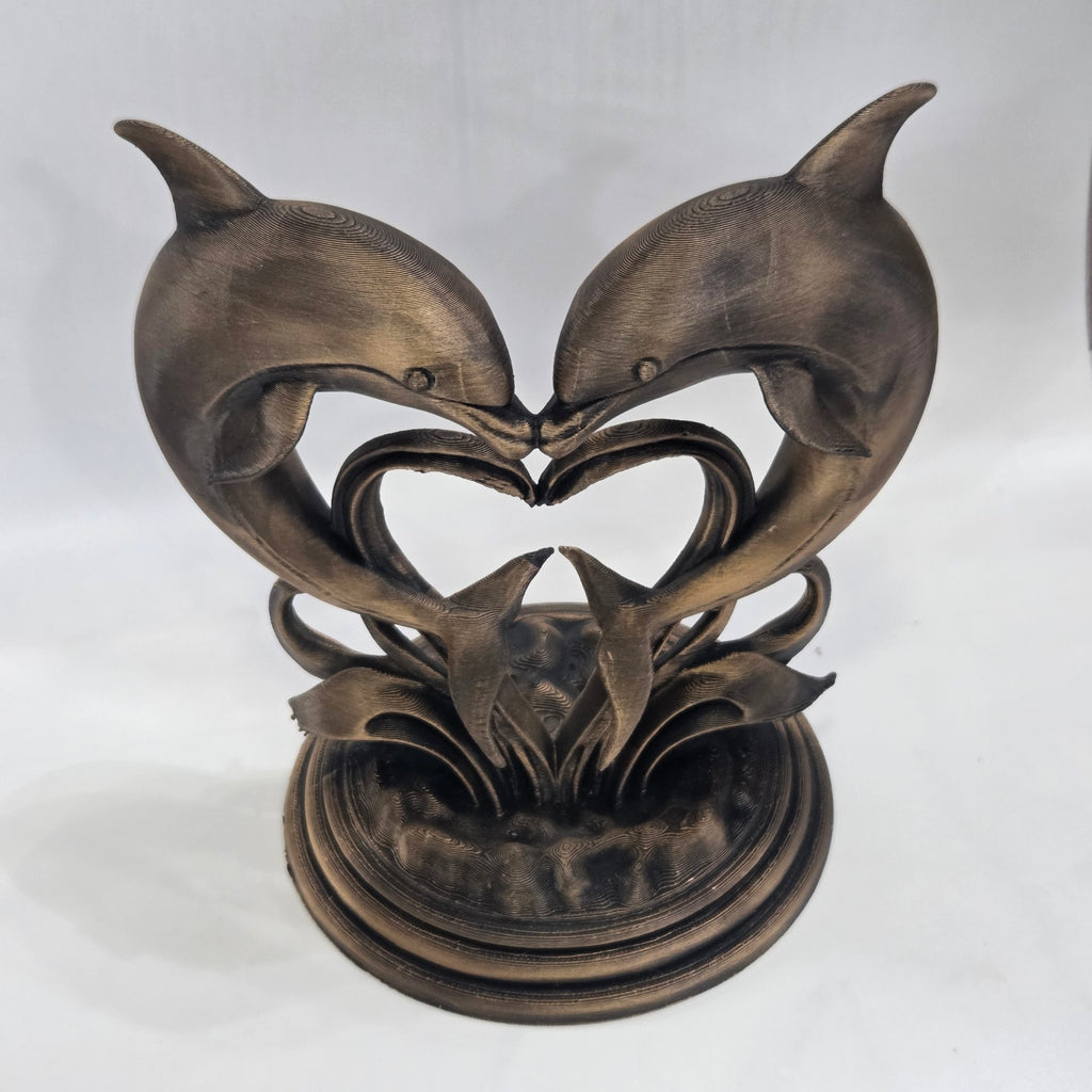 Love Dolphins Heart Statue